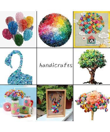 Greentime 1500 pcs Round Resin Buttons Mixed Color Assorted Sizes for Crafts Sewing DIY Manual Button Painting DIY Handmade Ornament Buttons  2 Holes and 4 Holes - Buy Online on GoSupps.com