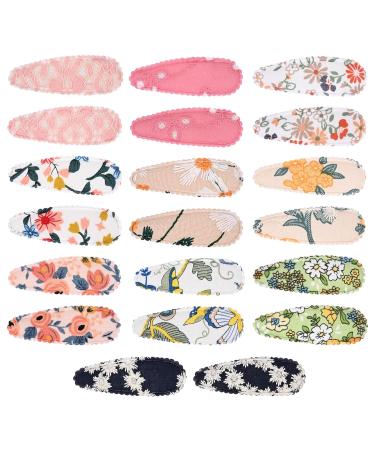 DEEKA 20 PCS Flower Cotton Hair Clips for Toddler Girls - Pink 2.2 Inch - No Slip Hair Barrettes for Women and Girls - Leopard Print Hair Accessories - Buy Online on GoSupps.com