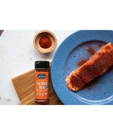Fire & Flavor Salmon Rub & Everyday Seasoning  All-Natural  Sweet & Smoky  2.7 Oz Salmon & Everyday Rub - Buy Online on GoSupps.com