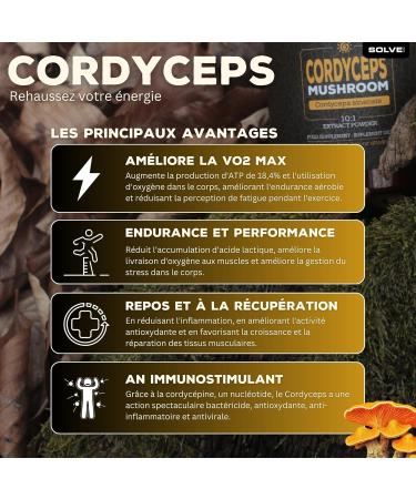 SOLVE Labs Cordyceps Premium Extract Powder 43% Beta Glucans Extract 10:1 Zero Fillers & Additives 100g 3 Months Supply - Buy Online on GoSupps.com