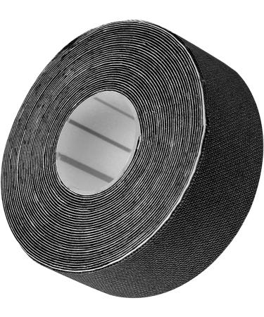 Kinesiology Tape - 1 Roll Cotton Elastic Athletic Tape for Injuries & Muscle Support - Black Adhesive Sports Bandage - Buy Online on GoSupps.com