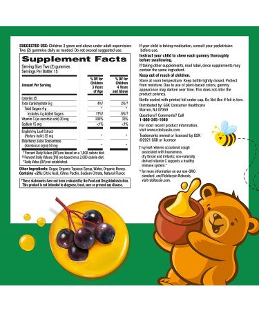 Children's Robitussin Naturals Cough Relief Gummies | Immune Support with Ivy Leaf & Vitamin C | 30ct Dietary Supplement | Ages 3 - Buy Online on GoSupps.com