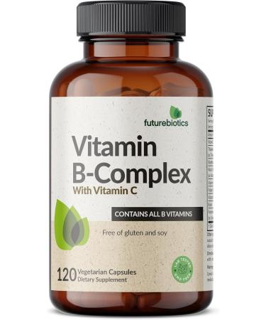Futurebiotics Vitamin B Complex with Vitamin C Supports Energy Production Nervous System & Immune Support - Non-GMO 120 Vegetarian Capsules 120 Count (Pack of 1) - Buy Online on GoSupps.com