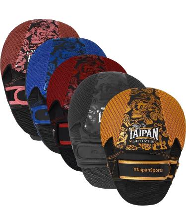 Taipan Sports Boxing Mitts for Muay Thai, Kickboxing, MMA Training - Red | Kids, Men & Women - with Drawstring Bag (Pair) - Buy Online on GoSupps.com