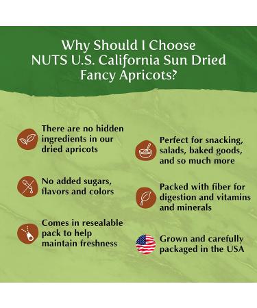 California Sun Dried Fancy Apricots - Juicy & Tangy - 2 lbs | NUTS U.S. - Buy Online on GoSupps.com