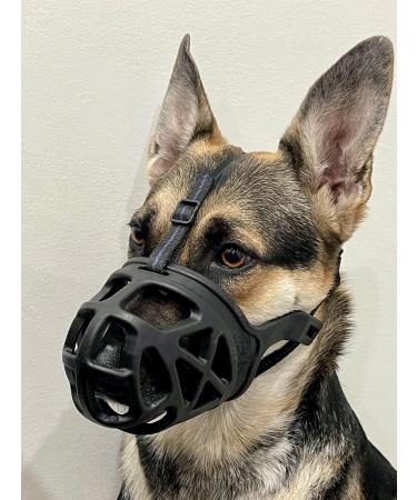 Breathable Dog Muzzle - X-Large Blue Basket Muzzle for All Breeds | Stops Biting Barking & Chewing - Buy Online on GoSupps.com