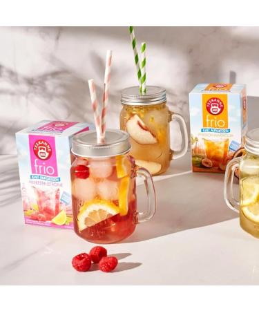 Teapot Frio Tea 6 Series Pack - Raspberry Lemon Currant Lemon Peach-Maracuja Rhubarb Cherry Iced Tea Lemon & Peach - 18 Double Chamber Bags - Buy Online on GoSupps.com