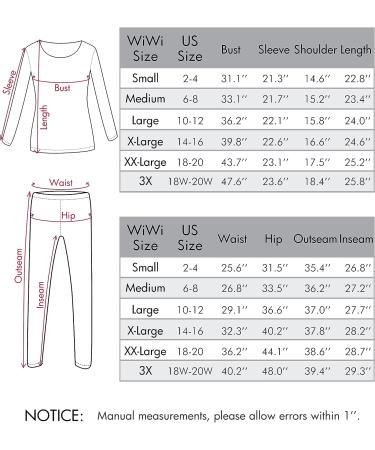 WiWi Women's Ultra Soft Bamboo Long Johns Set - Pure White - XX-Large - Buy Online on GoSupps.com