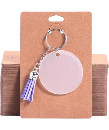 TRYTRYSEE 100pc Brown Keychain Display Card Holder for Jewelry - 3.2x4.8''/8x12cm - Buy Online on GoSupps.com
