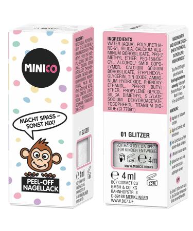 Shop Minico Premium Kinder Nail Polish Set - 3 Pack Glitter Pink & Rose - Removable Vegan Child-Friendly & Dermatologically Tested - Buy Online on GoSupps.com