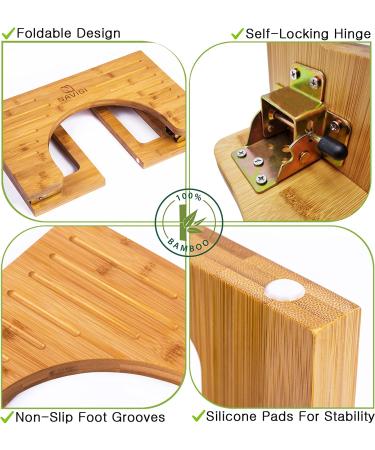 NAVIGI Foldable Squatting Toilet Stool - Non-Slip Silicone Base - Collapsible Footstool for Easy Pooping - Anti-Slip Grooves - Waterproof & Humidity-Proof - MY1902 - Buy Online on GoSupps.com