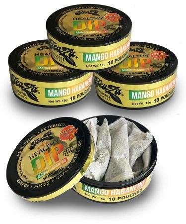 Teaza Mango Habanero Energy Pouches (4 Pack) - Tobacco-Free & Nicotine-Free Alternative Chew - Buy Online on GoSupps.com