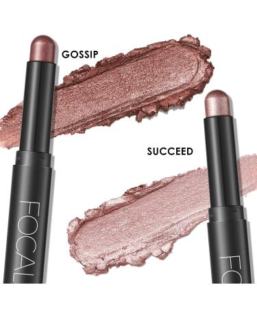 2 PCs Cream Eyeshadow Stick Set - Bright & Long-Lasting Waterproof Makeup Tool in Silky Peach (1415) | Matte & Shimmering Eyeshadow Crayon - Buy Online on GoSupps.com