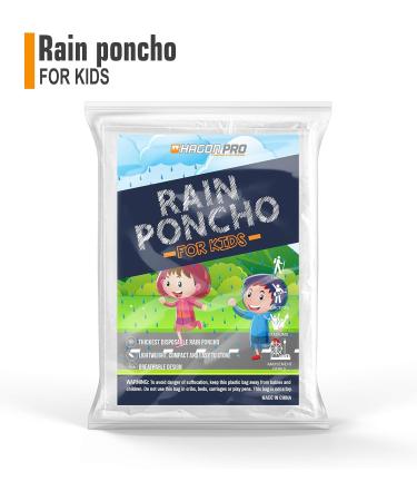Hagon PRO Kids Disposable Rain Ponchos - 5 Pack | Lightweight & Waterproof - Buy Online on GoSupps.com