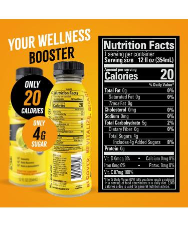 Organic Golden Tiger Turmeric Lemonade | Inflammation Relief & Immunity Support | Bio-Active Curcumin + Ginger | 12 Bottles - Plant Based Power - Buy Online on GoSupps.com