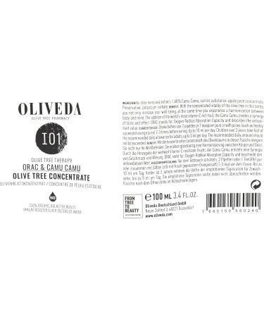 Oliveda I01 Olive Leaf Concentrate with Camu Camu - 100ml | Natural Wellness & Antioxidant Boost | International Shipping Available - Buy Online on GoSupps.com