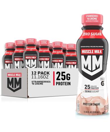 Muscle Milk Pro Series Shake Cookies 'n Creme 11.16 Fl Oz Bottles (Pack of 12) & Genuine Shake Strawberry 11.16 Fl Oz Bottles (Pack of 12) Bundle - Buy Online on GoSupps.com