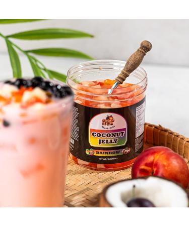 Coconut Fruit Jelly Topping | Rainbow Flavour | 1LB (454g) | Fruit Dessert for Bubble Tea Drinks Desserts Smoothies and Snacks | Boba Tea Tapioca Pearl Mix Kit - Buy Online on GoSupps.com