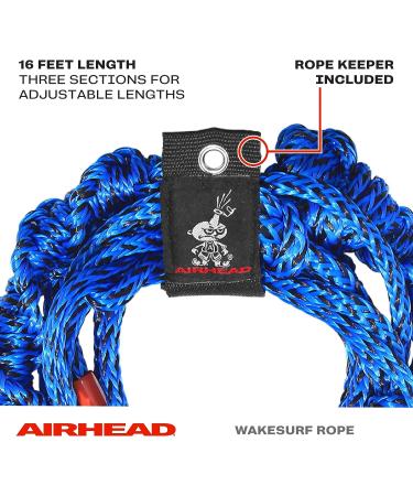 Airhead Spiral Braid Wakesurf Rope - 3 Sections - 16 Feet | Premium Quality - Buy Online on GoSupps.com
