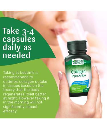 Adrien Gagnon - Collagen With Lysine & Vitamin C Triple Action 90 Capsules - Buy Online on GoSupps.com