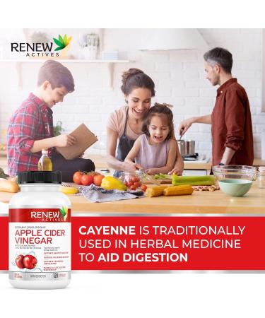 HIGH POTENCY Renew Actives Apple Cider Vinegar Capsules with Cayenne Pepper Supports Digestion & Circulation Supports Metabolism Enhances Energy with Cayenne Promotes Overall Health & Wellness 120 Easy to Swallow Capsules Made in Canada 120 count (Pack of - Buy Online on GoSupps.com