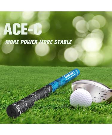 Geoleap Golf Grips Set - 13 Grips with Tapes & Repair Kits | Midsize Blue-Classic | All Weather Control & High Feedback - Buy Online on GoSupps.com