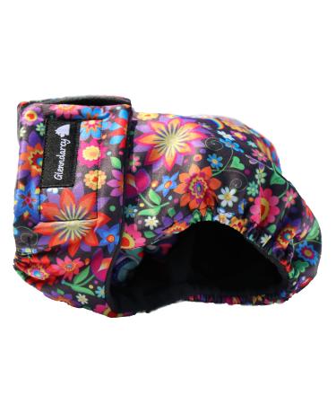 Glenndarcy Female Dog Diapers - Waterproof Cloth (Size Small & 2 Washable Pads Daisy) Daisy Small Pants & 2 Washable Pads