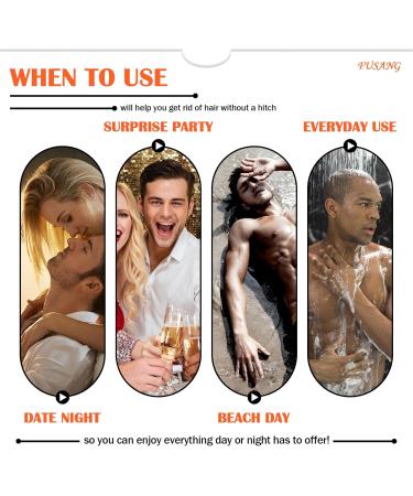 Intimate Hair Removal Cream for Men | Easy Application & Durable Formula | Flawless Depilatory Cream for All Skin Types - Black Box - Buy Online on GoSupps.com