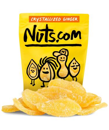 Nuts.com Crystallized Ginger Pieces - Premium Crystallized Ginger Slices - Spicy & Sweet Candied Ginger Pieces - Dried Ginger Chunks Root - Digestive Snack Crystalized Ginger Pieces (2 lbs) 2lb - Slices