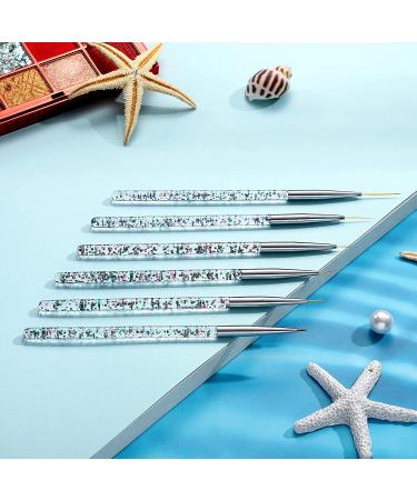 6pc Fine Point Eyeliner Brush Set for Gel and Liquid Eyeliner | Fiber Bristles, Cosmetics Eye Wands - Buy Online on GoSupps.com