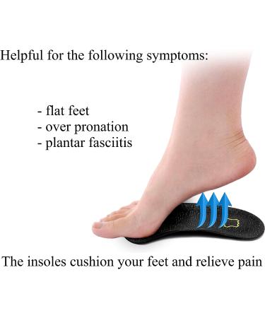 Valenoks Kids Orthotic Leather 3/4 Length Insoles with Arch Support for Flat Feet - W2.5-3.5/Kid 2-3 Black - Buy Online on GoSupps.com