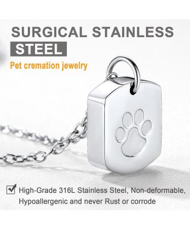 U7 Ladies Cremation Urn Necklace - Celtic Knot Dog Feet Wings & Crucifix | Stainless Steel Cylinder Pendant for Ashes - Memorial Jewelry for Men & Women - Buy Online on GoSupps.com