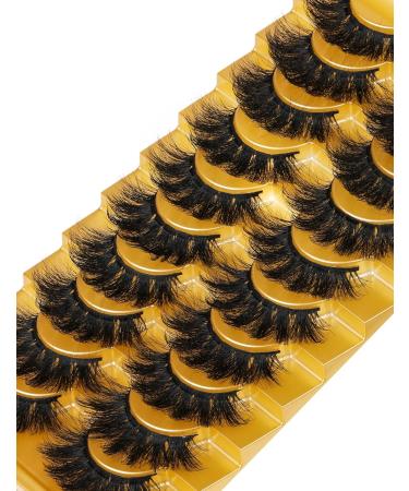 Goddenus 8D 20mm C Curl Mink Lashes - 10 Pairs of Wispy, Fluffy and Natural Looking Reusable Fake Eyelashes - Buy Online on GoSupps.com