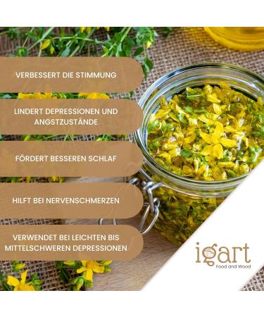 IGART St Johns wort tea Hypericum 1000g 1kg St Johns wort tea Dried Cut - Buy Online on GoSupps.com