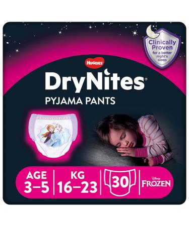 DryNites Girl highly absorbent night diapers for girls 3-5 years 3-pack (3 x 10 pieces) bed wetting underwear 30 pieces - Buy Online on GoSupps.com