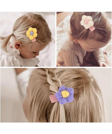 Baby Hair Clips 14 Pcs Plush Flower Hairpin Fully Lined Barrettes Alligator Clips For Baby Girls Flower Hair Clips Cute Hairpins Hair Accessories For Newborn Infants Girls Toddlers Teens - Buy Online on GoSupps.com