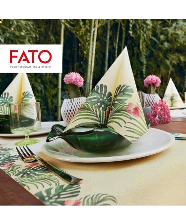 FATO Tropical Decor Airlaid Paper Napkins 50 Pack 40x40 cm Folded Textile Effect for Parties & Events - Buy Online on GoSupps.com