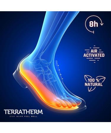 TerraTherm Insole Foot Warmers - 5 Pairs - Air Activated & Long Lasting Heat - Buy Online on GoSupps.com