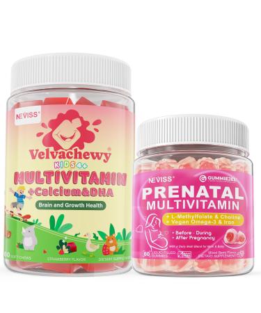 NEVISS Prenatal Vitamins for Women Multivitamin Gummies Kids Multivitamin Soft Chews Gummies