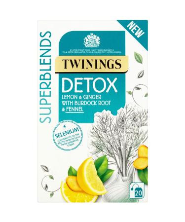 Twinings Twinings Superblends Pack of 20 Detox Wrapped Tea Bags