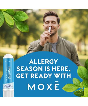 MOX Extra Strength Menthol Nasal Inhaler | Powerful Cooling Menthol for Sinus Relief & Clear Breathing | Made in The USA | Maximum Strength Aromatherapy for Instant Refreshment Menthol 3 Pack - Buy Online on GoSupps.com