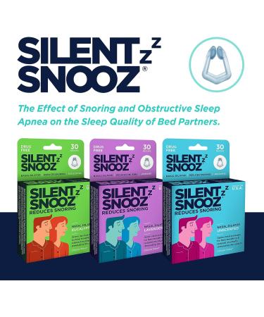 Silent Snooz Unscented Sleep Aid: Natural Snoring Relief | Anti-Snoring Nose Clip with Nasal Dilator | Stop Snoring Device for Men & Women | Reusable (30 Uses) - Buy Online on GoSupps.com