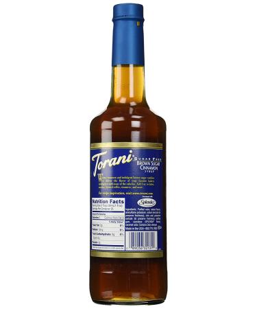 Torani Sugar-Free Brown Sugar Cinnamon Syrup 25.4 Fl Oz - Delicious Flavor for Coffee & Desserts - Buy Online on GoSupps.com