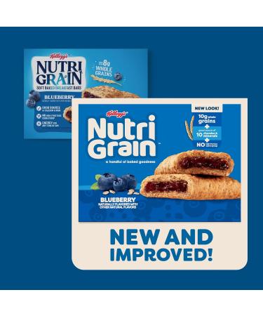 Nutri-Grain Barres de petit-d jeuner douces cuites au four fabriqu es avec des grains entiers collations pour enfants myrtille (6 bo tes 48 barres) - Buy Online on GoSupps.com