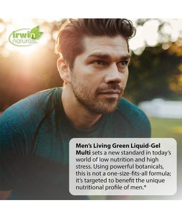 Irwin Naturals Men's Living Green Liquid-Gel Multi - 120 Soft-Gels for Optimal Health - Buy Online on GoSupps.com