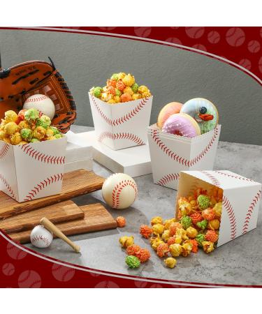 50 Pcs Baseball Popcorn Boxes Paper Cardboard Popcorn Buckets Baseball Print Popcorn Bags Popcorn Container for Baseball Party Favors Supplies Sports Themed Birthday Party Decorations Gift - Buy Online on GoSupps.com