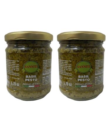 Sanniti Basil Pesto, 6.7 oz (Pack of 2)