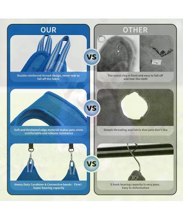 Grooming Hammock for Cats and Dogs - Nail Cutting and Ear Care Sling - Small Blue - Recommended by Groomers - Buy Online on GoSupps.com