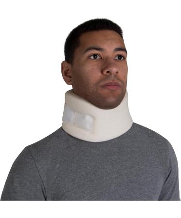 OTC Cervical Collar 3.5 Inch Firm Contour Foam Neck Support Brace Wide White Large - Buy Online on GoSupps.com