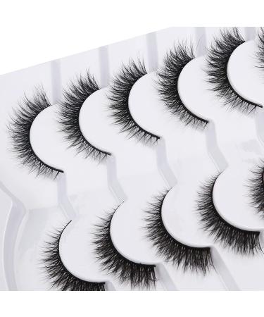 Pooplunch Cat Eye False Eyelashes - 8D Volume Fluffy Wispy Natural Lashes (7 Pairs, 3-12MM) - Buy Online on GoSupps.com